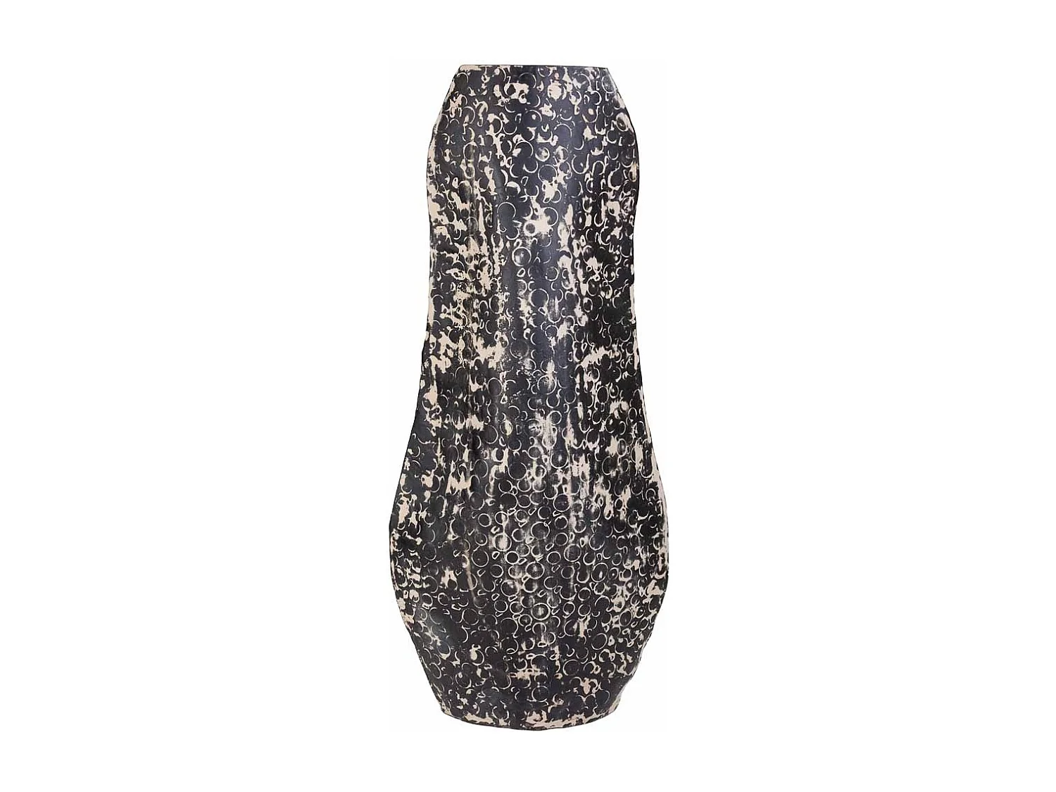Schwarze Metallvase 26x09x58h cm