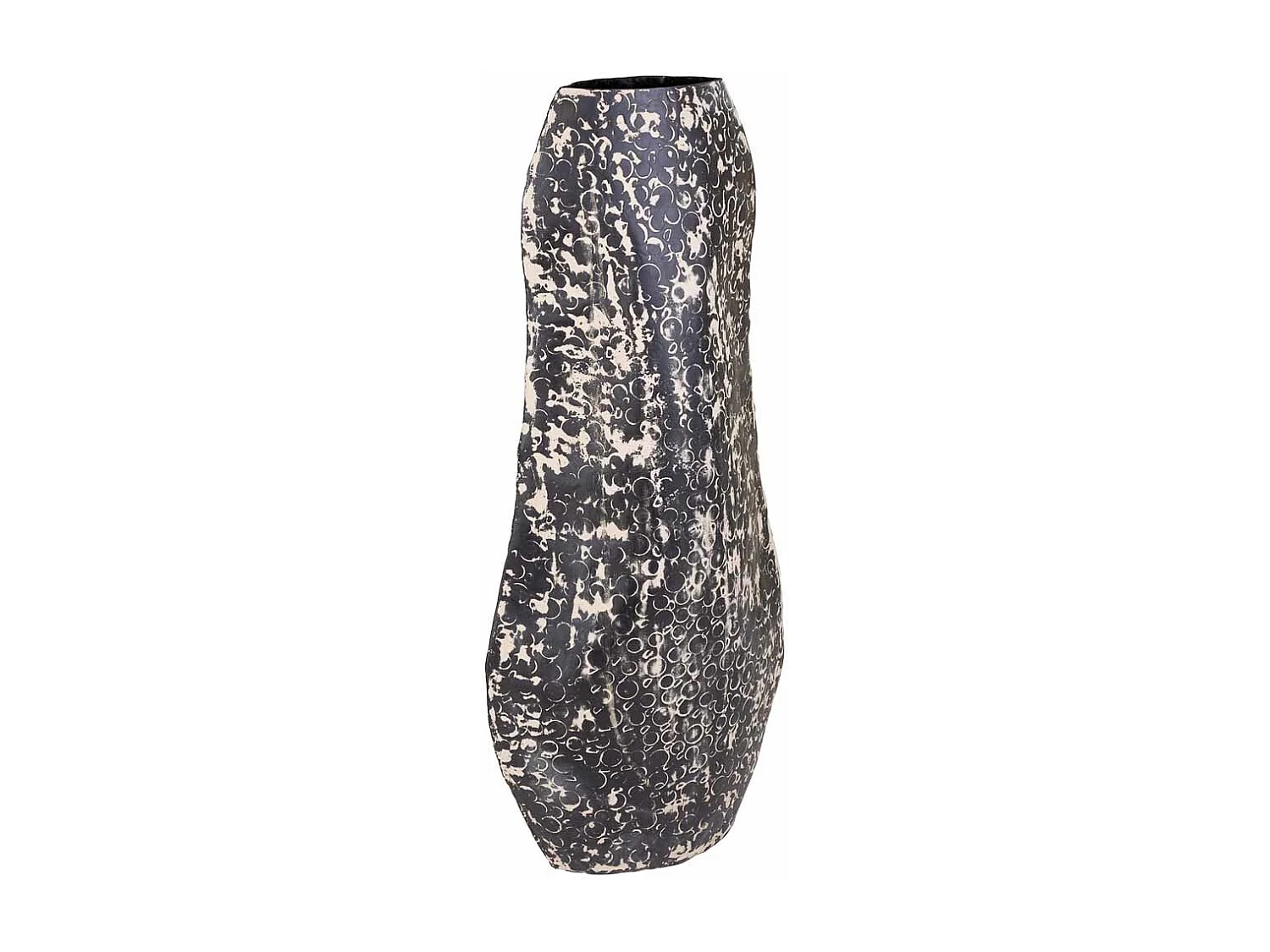 Schwarze Metallvase 26x09x58h cm