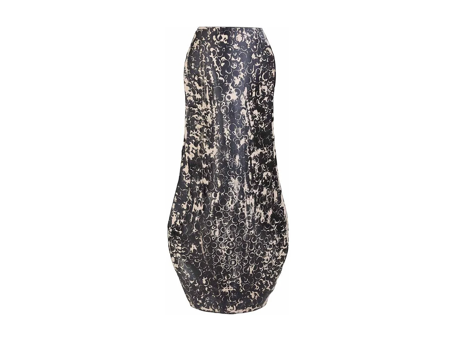 Schwarze Metallvase 26x09x58h cm