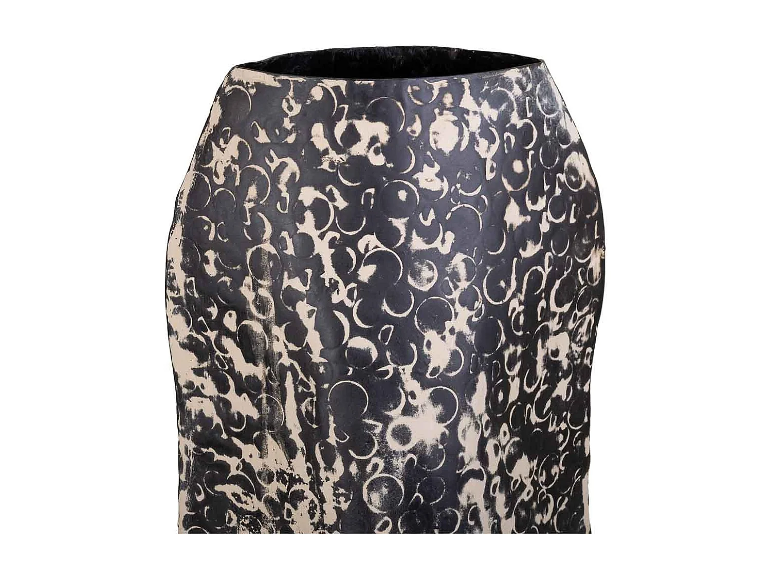 Schwarze Metallvase 26x09x58h cm