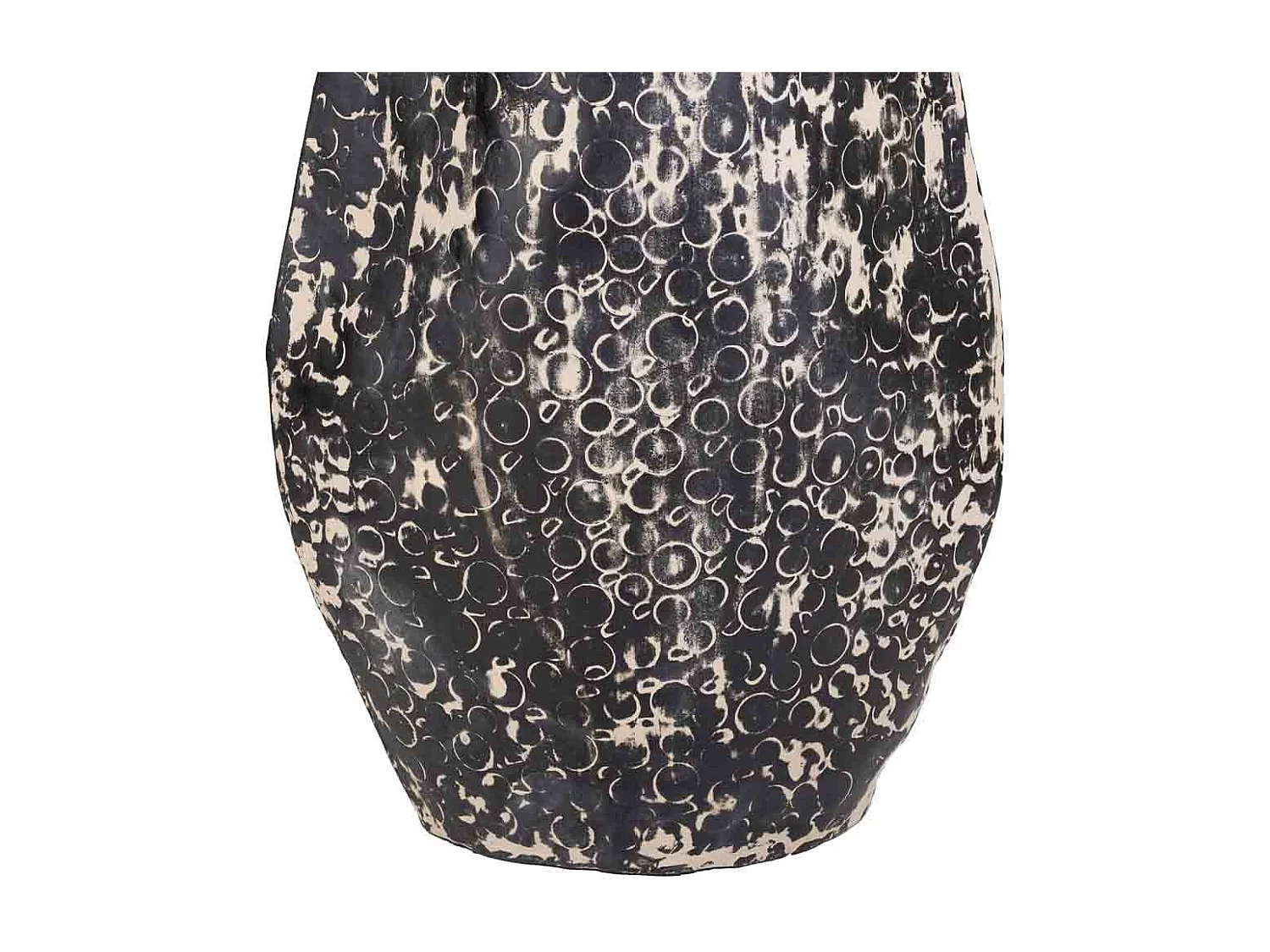 Schwarze Metallvase 26x09x58h cm