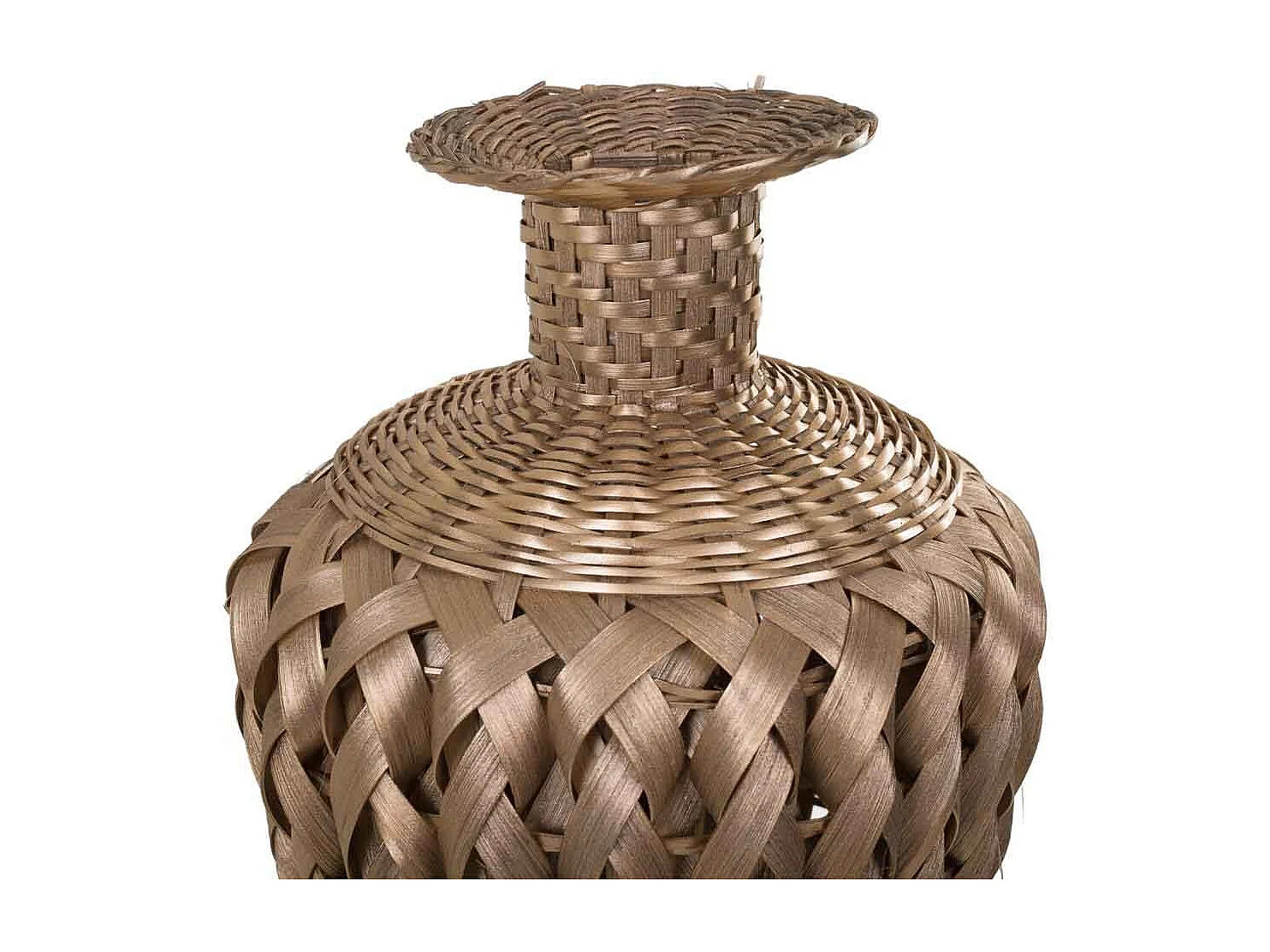 Vaso in bambù laccato dorato 15x26x36h