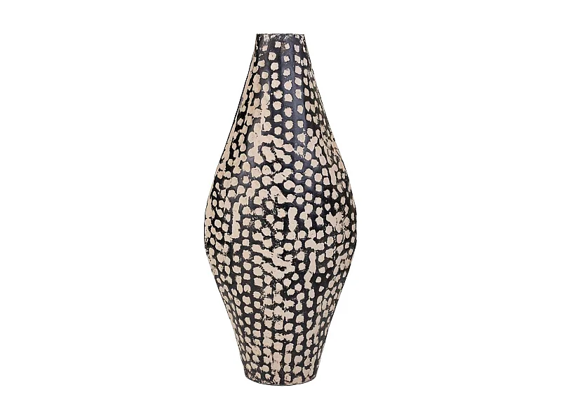 Schwarze Metallvase 23x07x52,5h cm