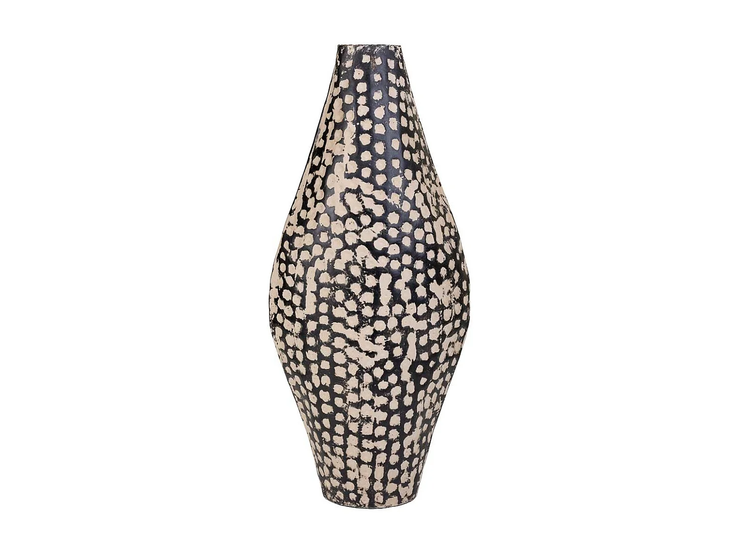 Vaso in metallo nero 23x07x52,5h