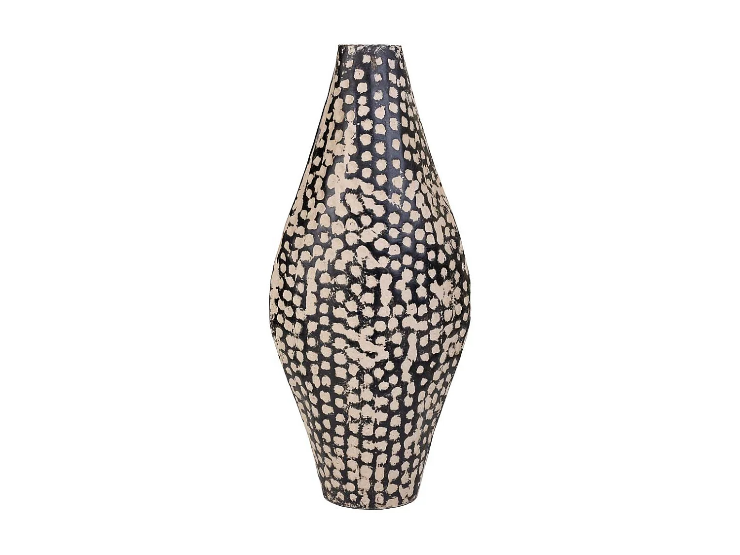 Schwarze Metallvase 23x07x52,5h cm