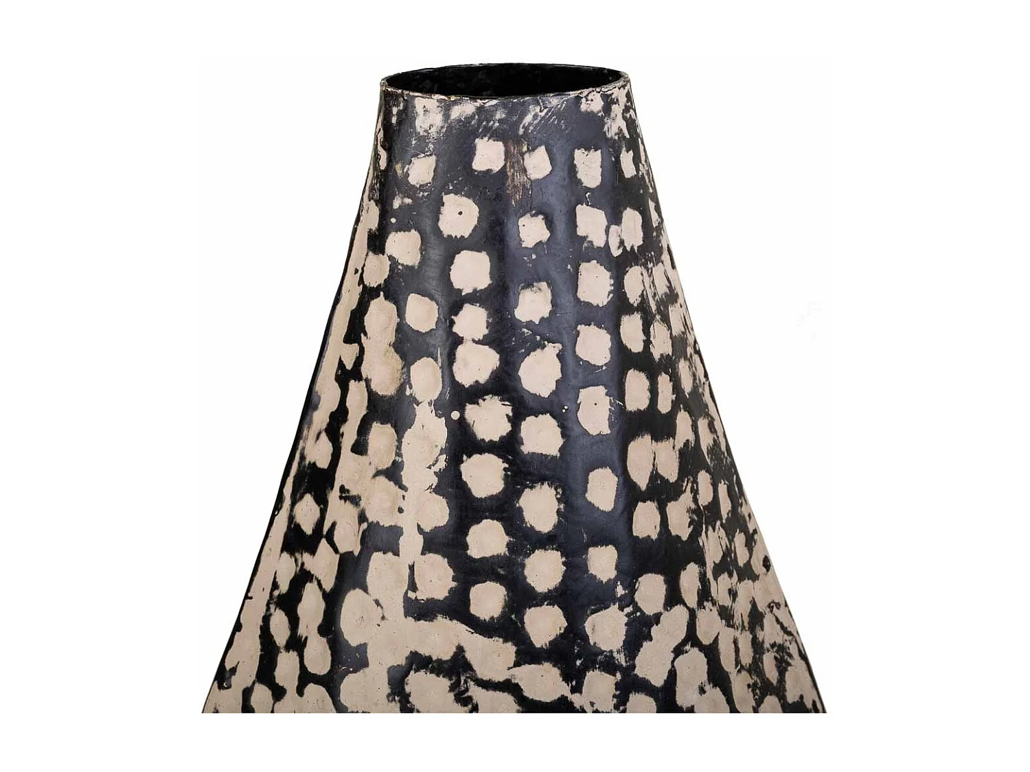 Schwarze Metallvase 23x07x52,5h cm