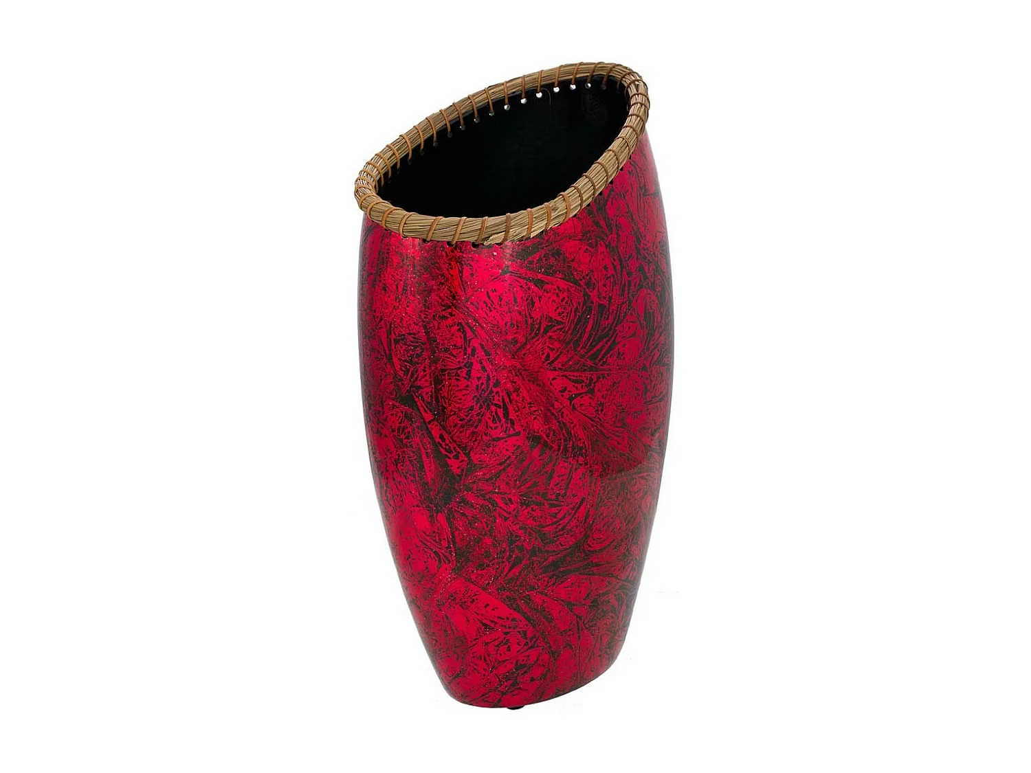 Jarrón de cerámica rojo 28x17,5x48