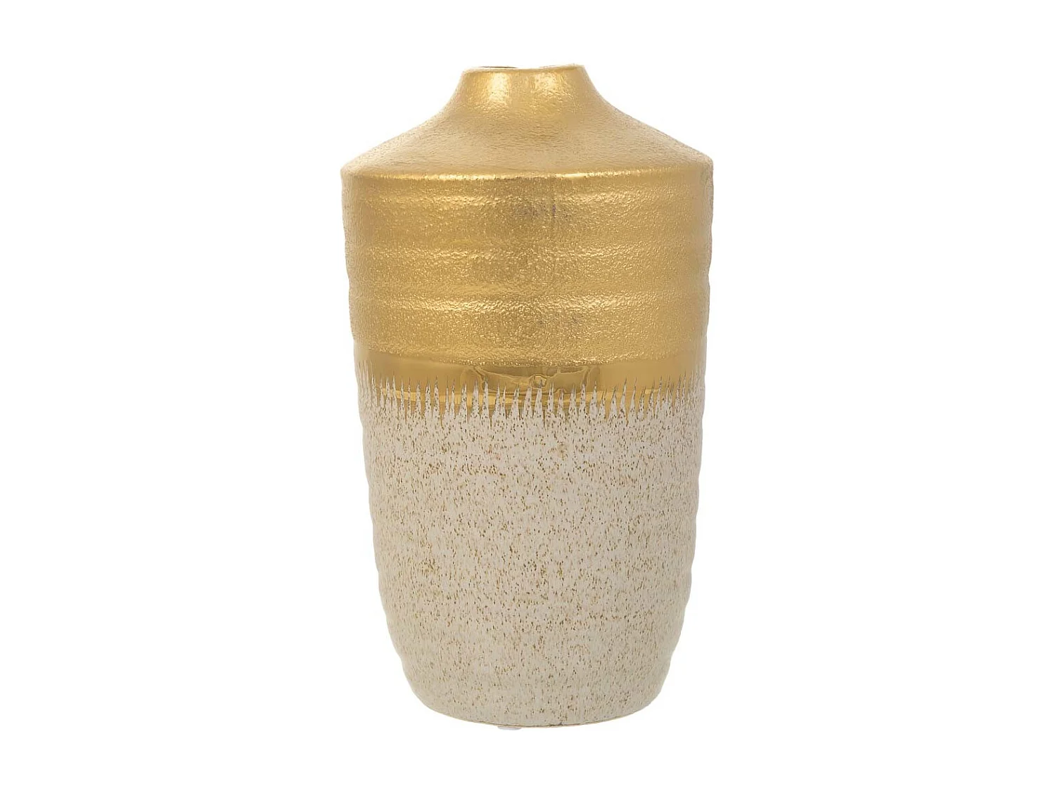 Goldene Keramikvase 15x15x25,5h cm