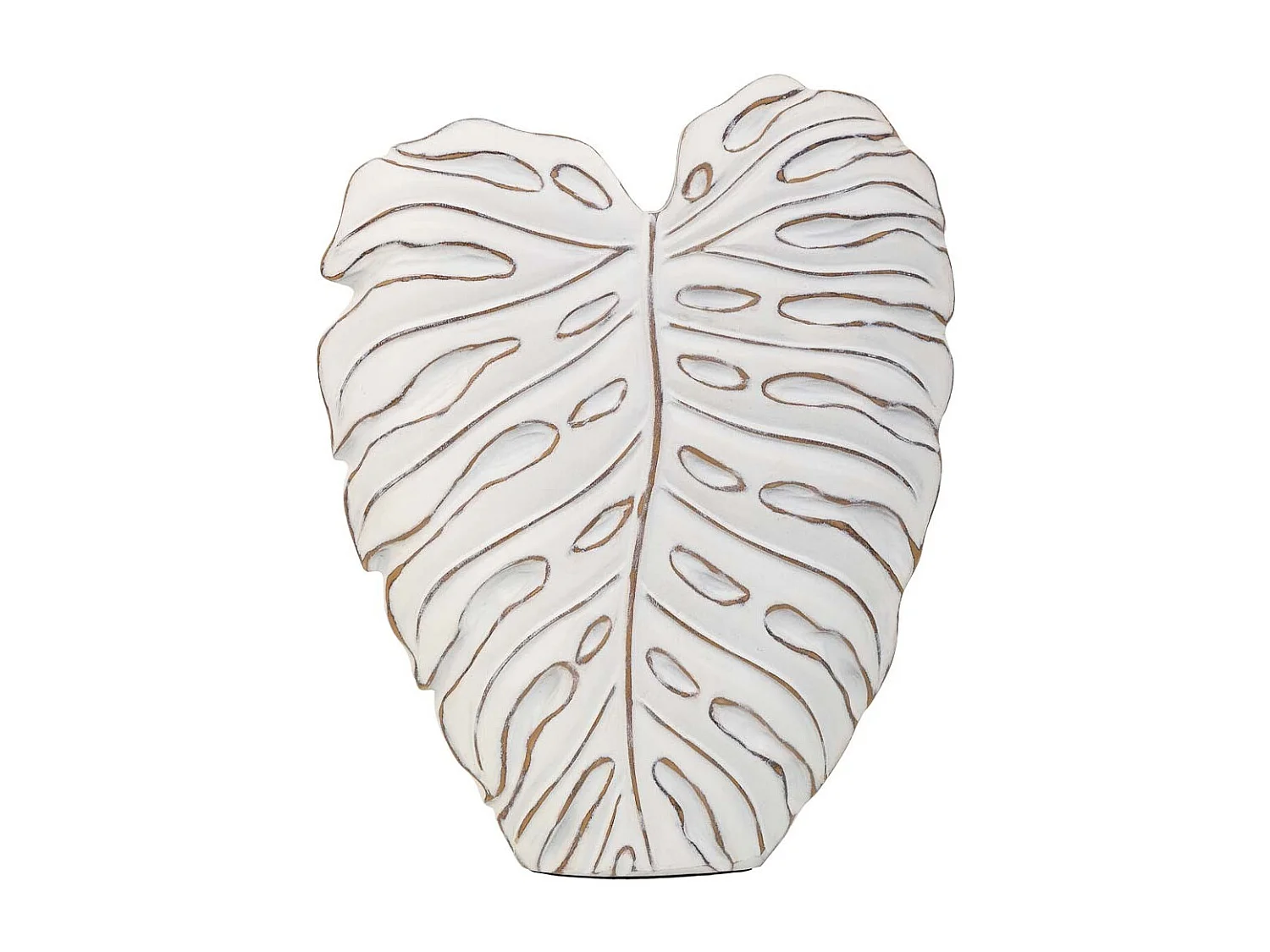 Vaso em poliresina branco 25x7,5x31,5