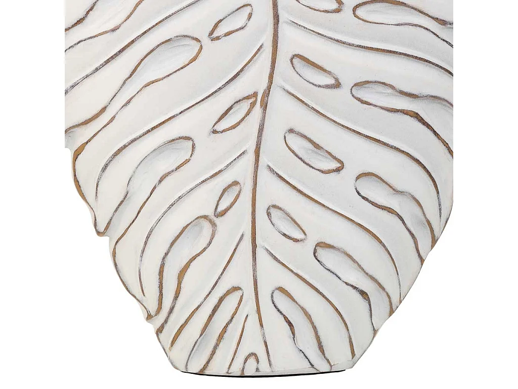 Weiße Polyresinvase 25x7,5x31,5h cm