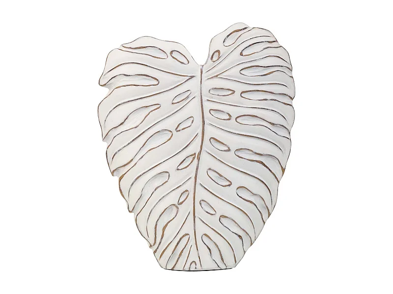 Weiße Polyresinvase 25x7,5x31,5h cm