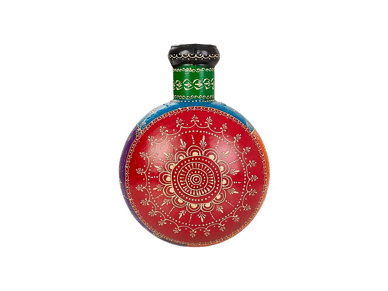 Mehrfarbige Metallvase 22x16,5x29h cm