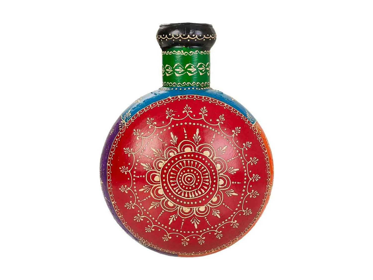 Florero de metal multicolor 22x16,5x29