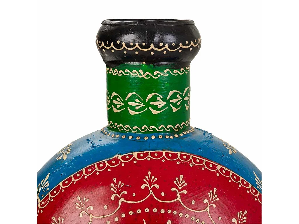 Mehrfarbige Metallvase 22x16,5x29h cm