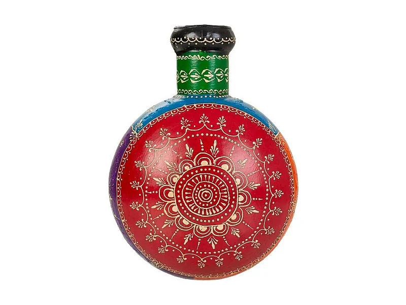 Vaso de metal multicolorido 22x16,5x29