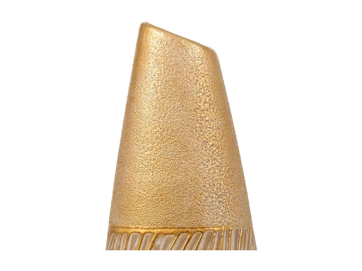 Vaso de cerâmica dourado 12x7x35