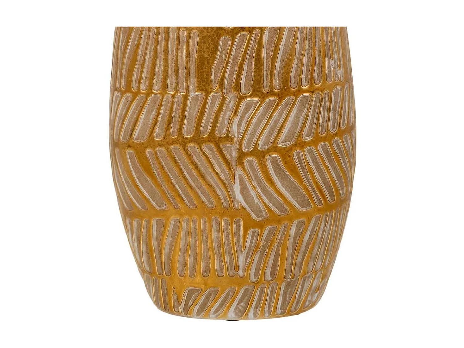 Jarrón de cerámica dorado 12x7x35