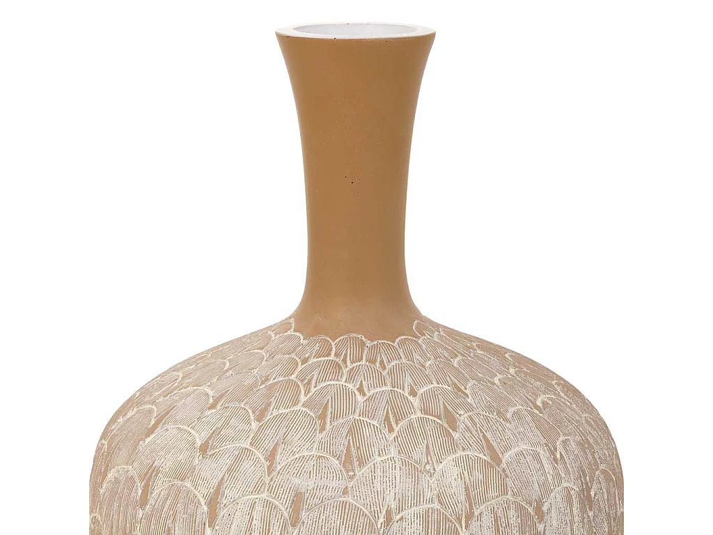 Jarrón de poliresina blanco 21,5x21,5x41