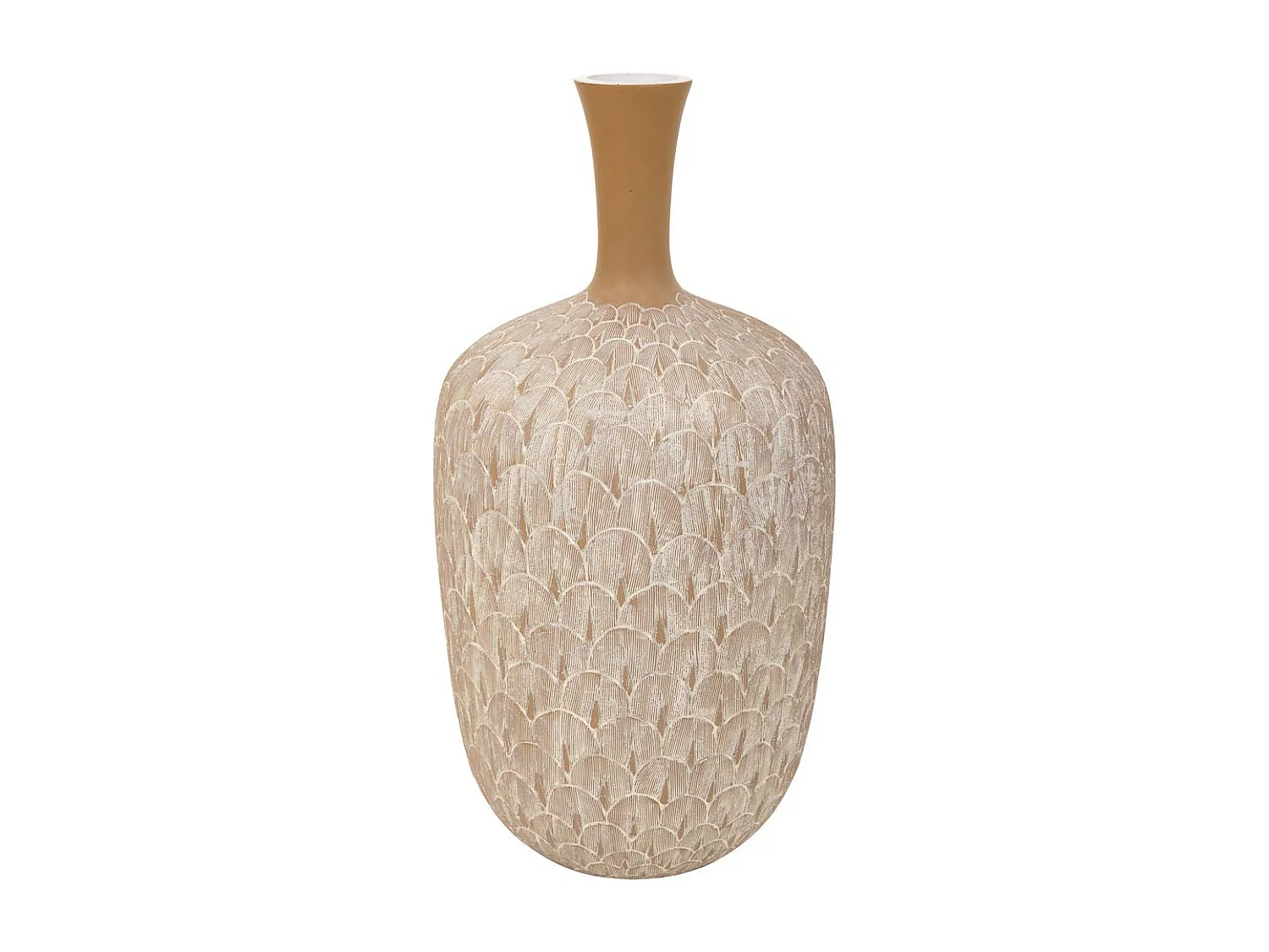 Vaso in poliresina bianca 21,5x21,5x41h