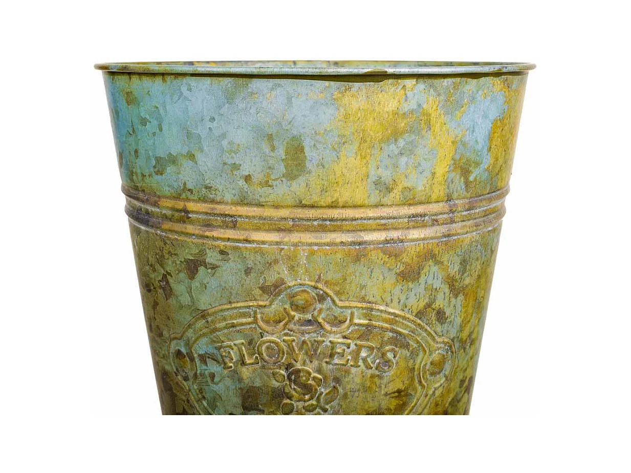 Grüne Metallvase D20,5x25h cm B:13