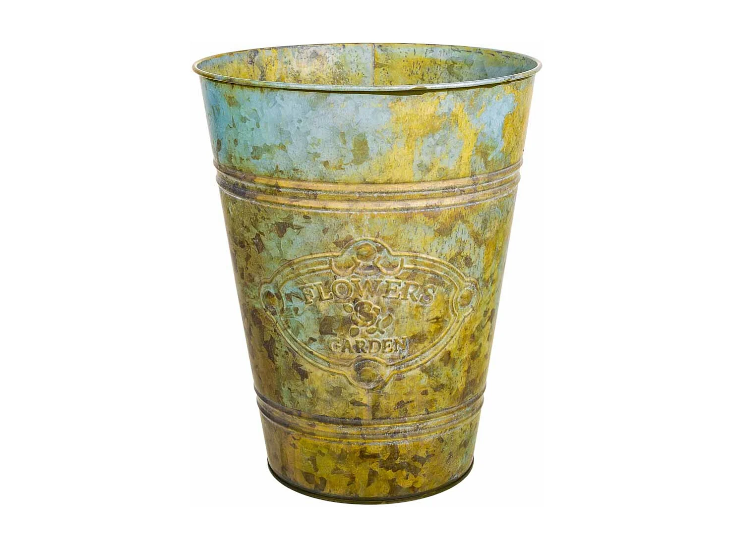 Grüne Metallvase D20,5x25h cm B:13