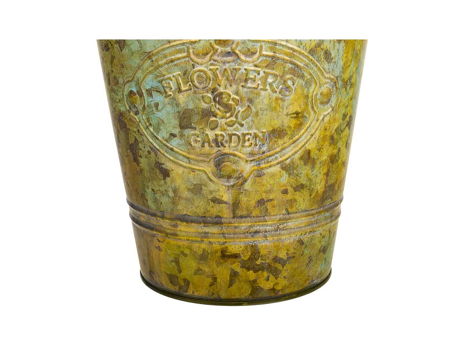 Grüne Metallvase D20,5x25h cm B:13