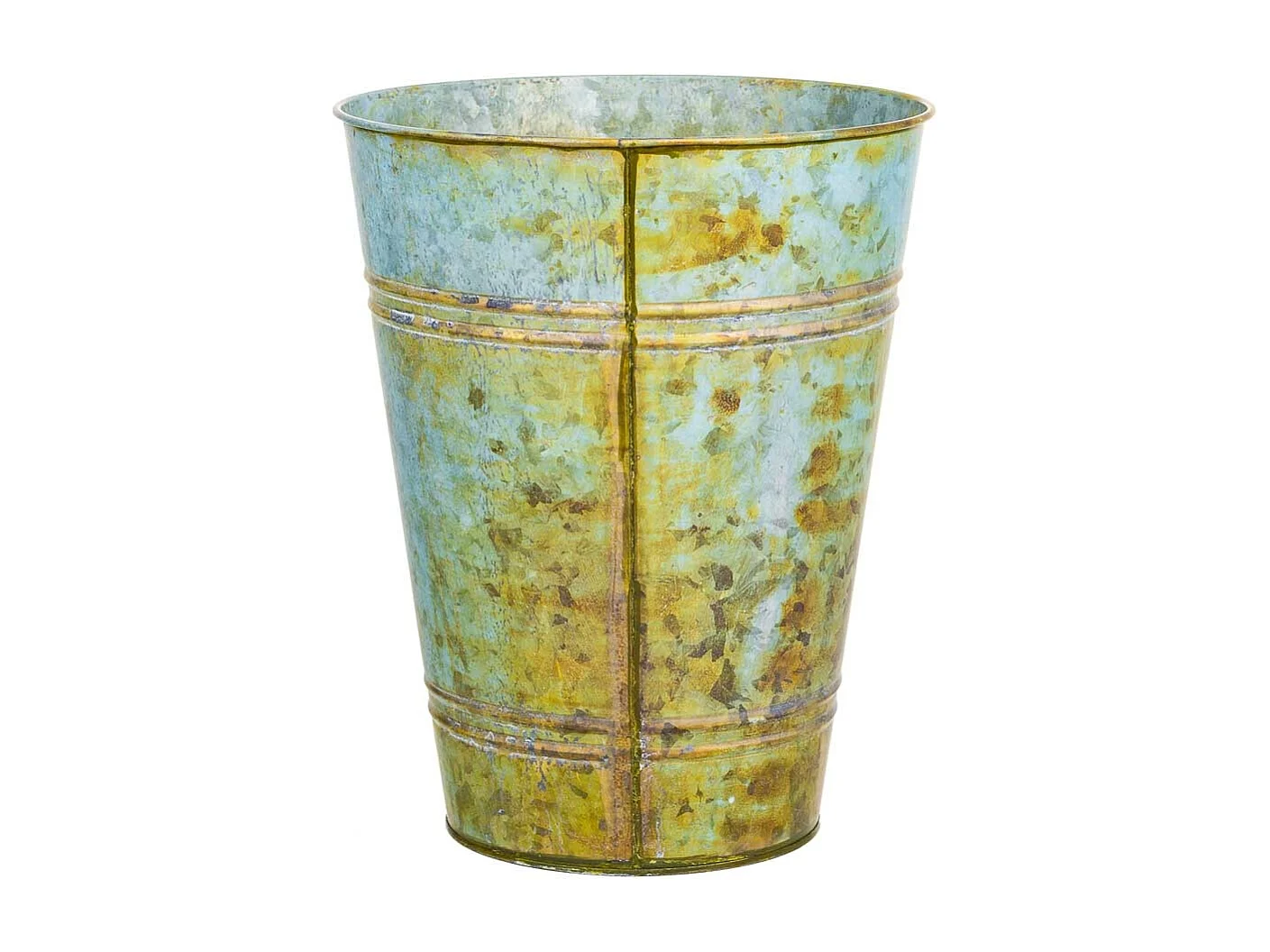 Grüne Metallvase D20,5x25h cm B:13