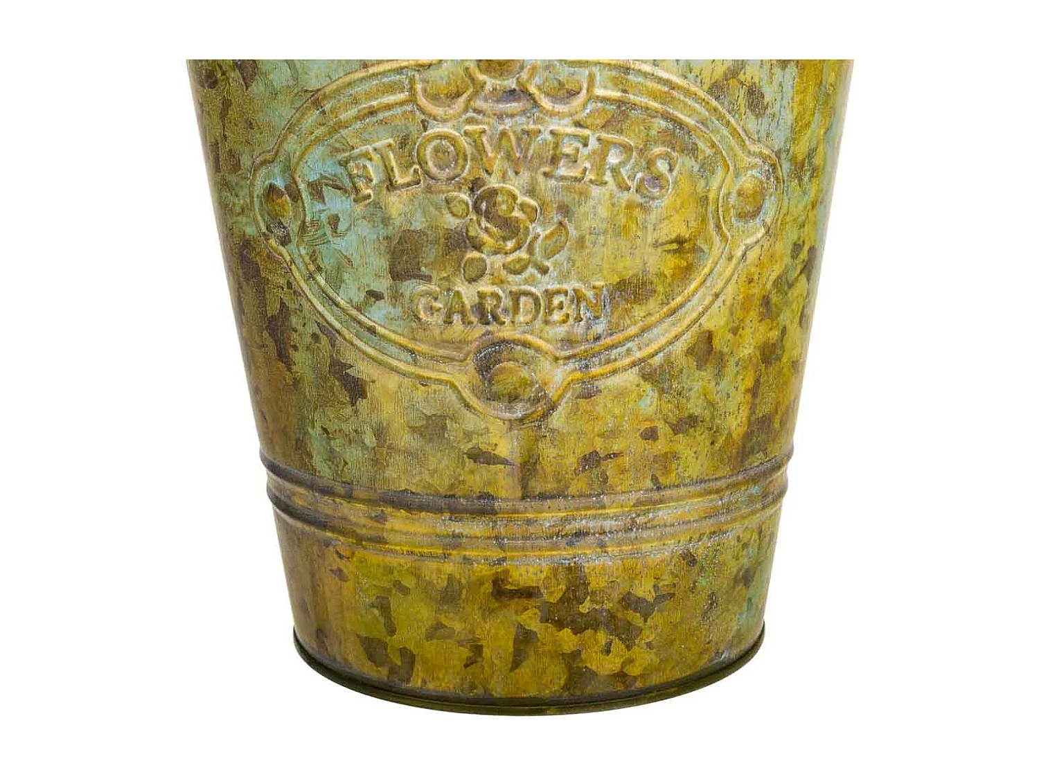 Grüne Metallvase D20,5x25h cm B:13