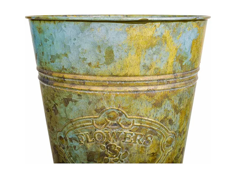 Vaso de metal verde d20,5x25 b:13