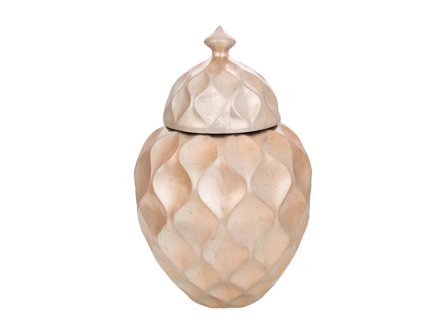 Vase en céramique doré 30,5x30,5x47h