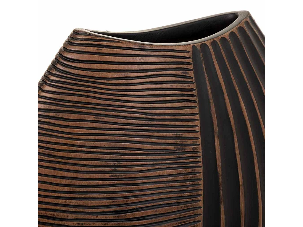 Vase en polyrésine marron 29,5x10,5x29,5h