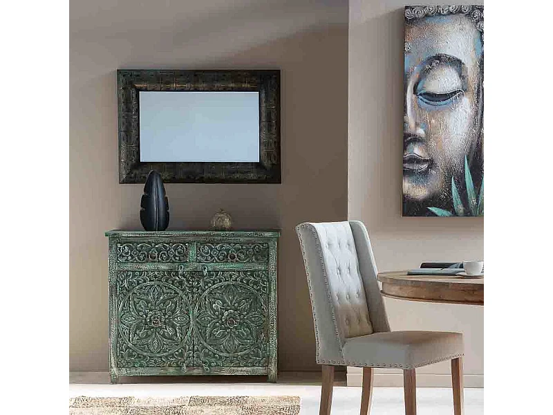 Braune Polyresinvase 19,5x7x37h cm