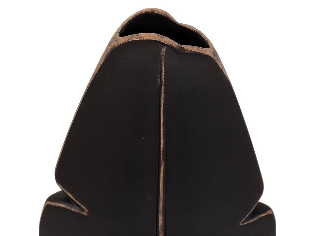 Braune Polyresinvase 19,5x7x37h cm