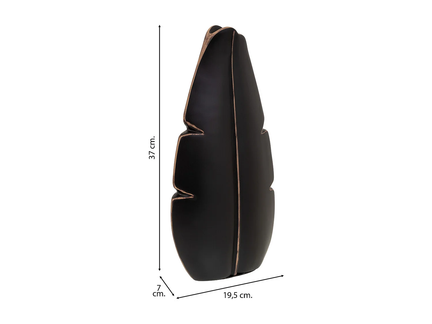Vaso in poliresina marrone 19,5x7x37h