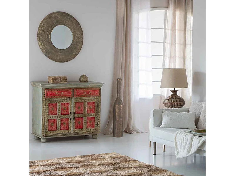 Braune Polyresinvase 17,5x17,5x100h cm