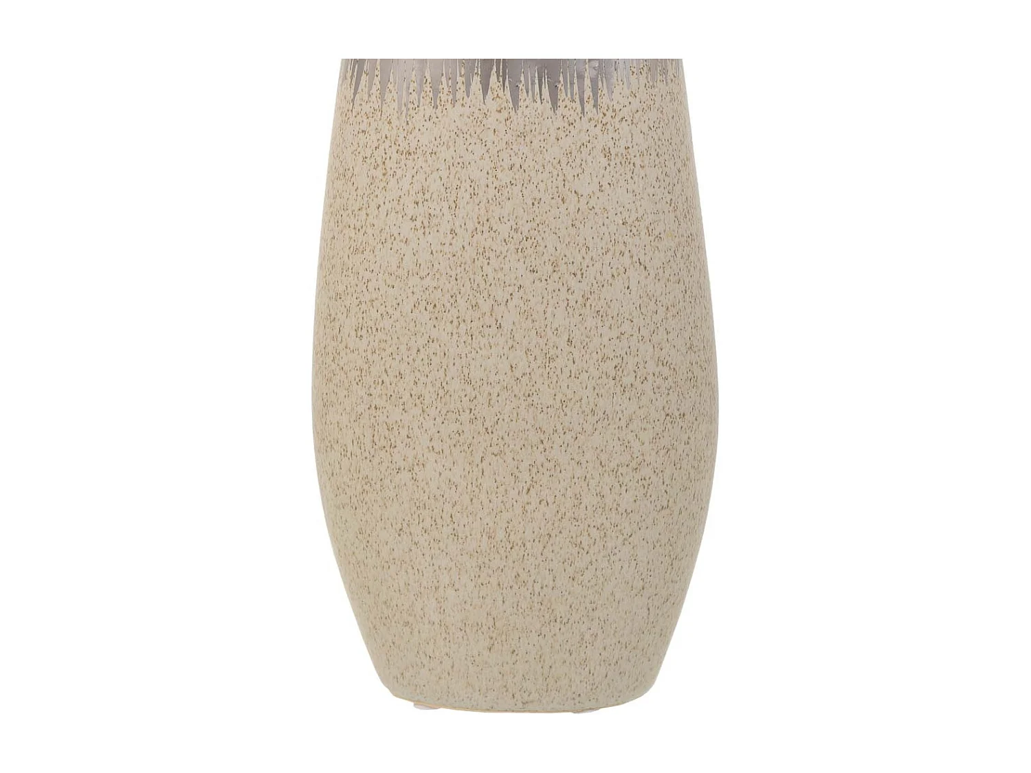 Silberne Keramikvase 12x7x35h cm