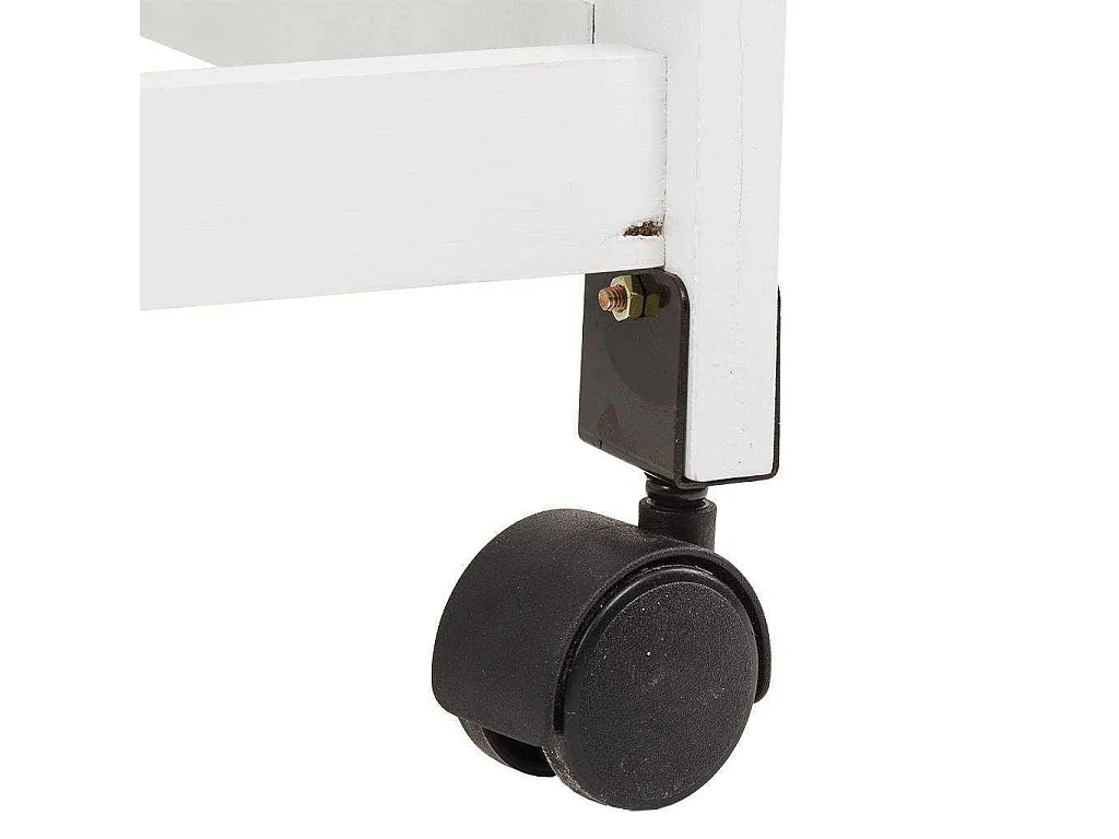 Carrello da cucina in legno bianco 40x37x82h