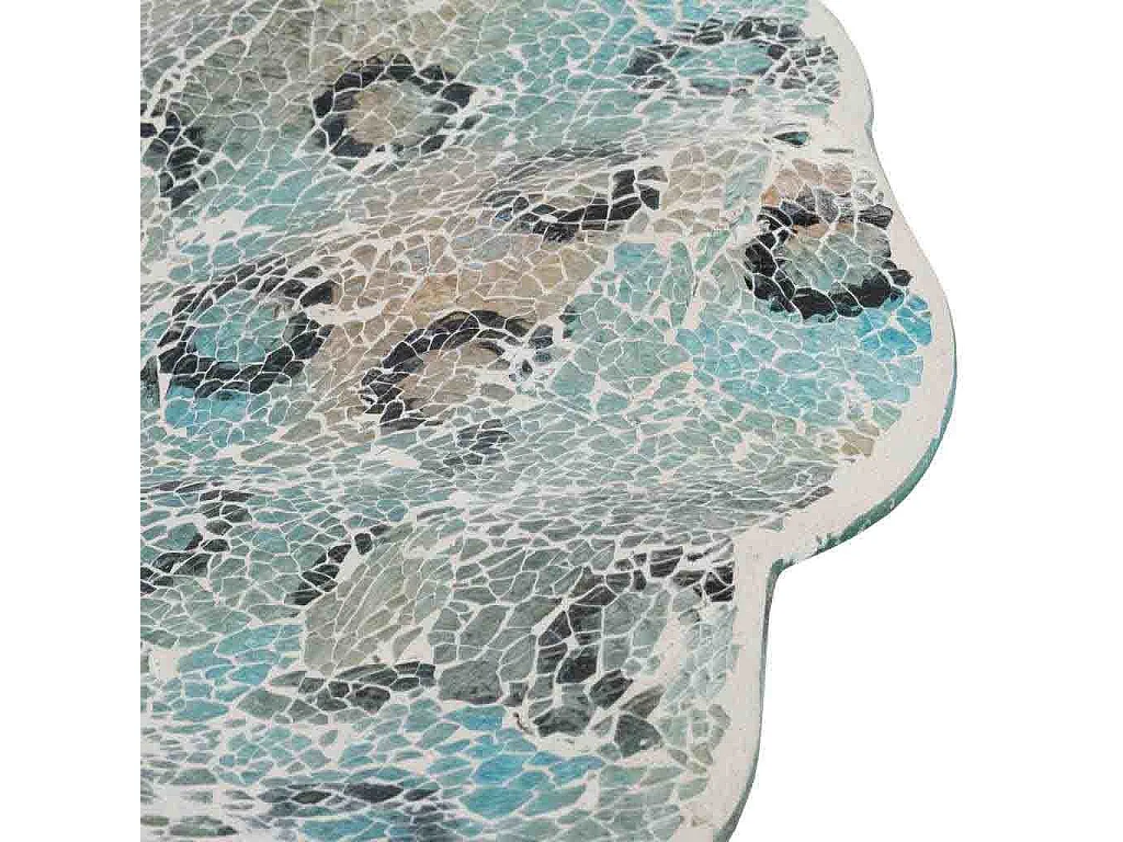 Plato de cristal decorativo multicolor 47x5