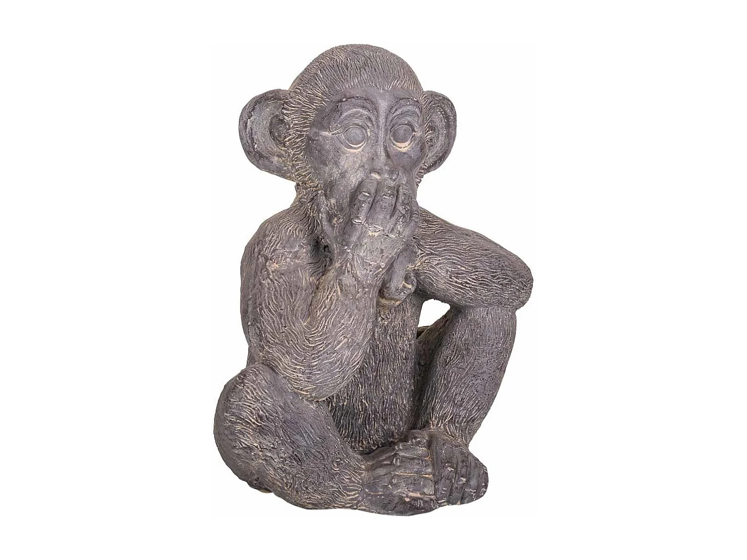 Dekorativer grauer Magnesiumaffe 35x26x40h cm