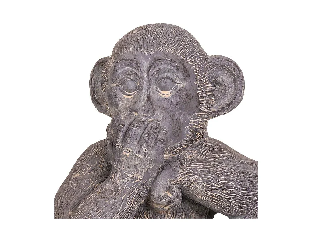 Scimmia decorativa in magnesio grigio 35x26x40h