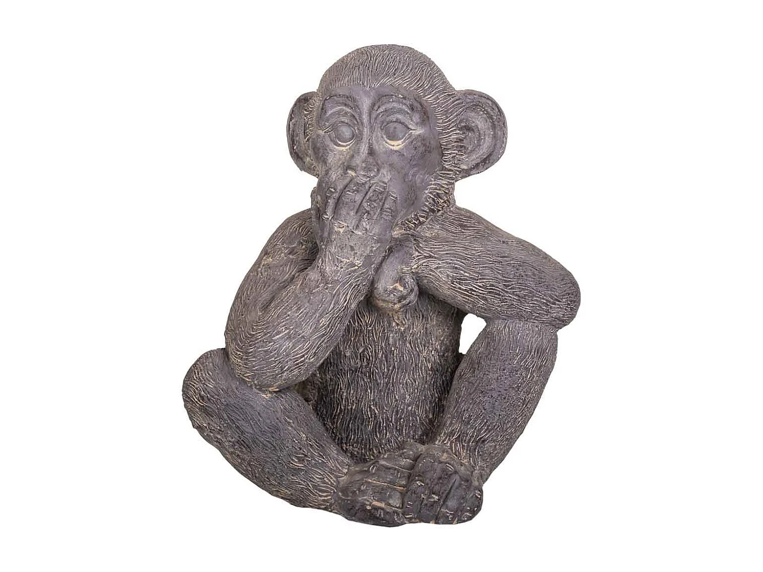 Dekorativer grauer Magnesiumaffe 35x26x40h cm