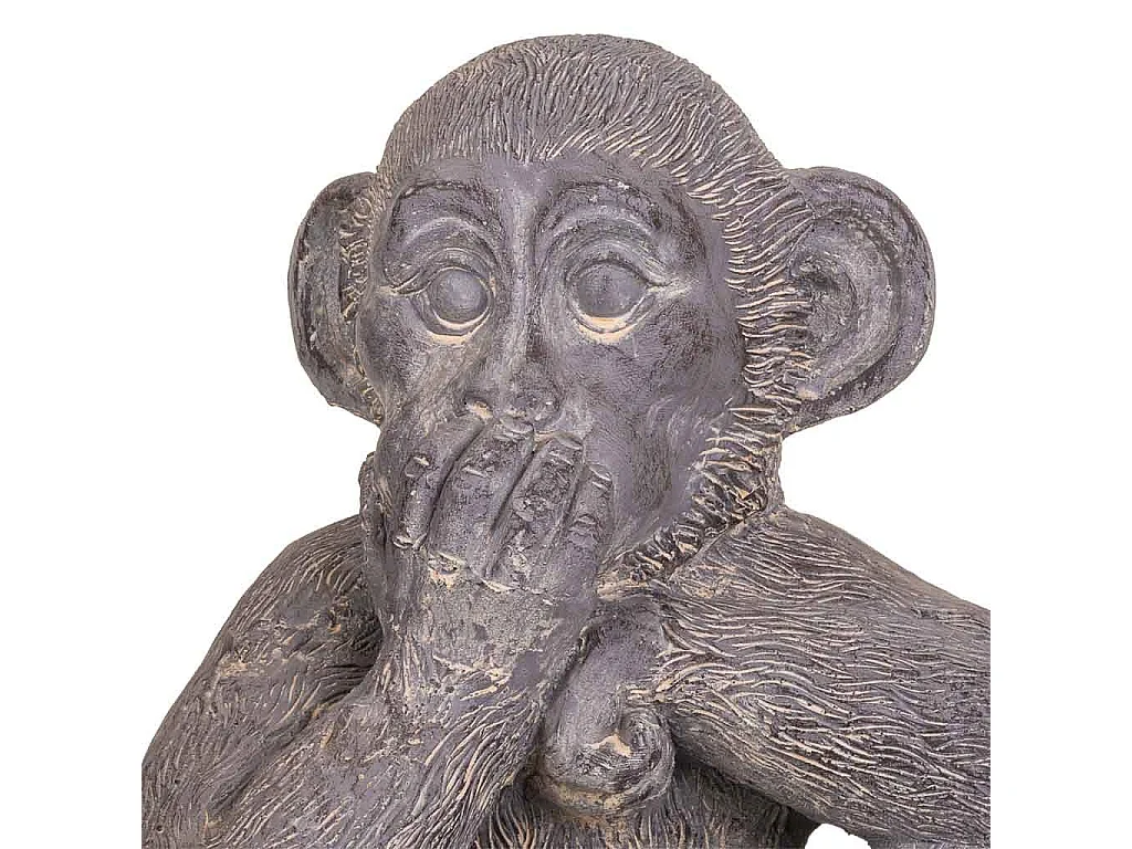 Dekorativer grauer Magnesiumaffe 35x26x40h cm