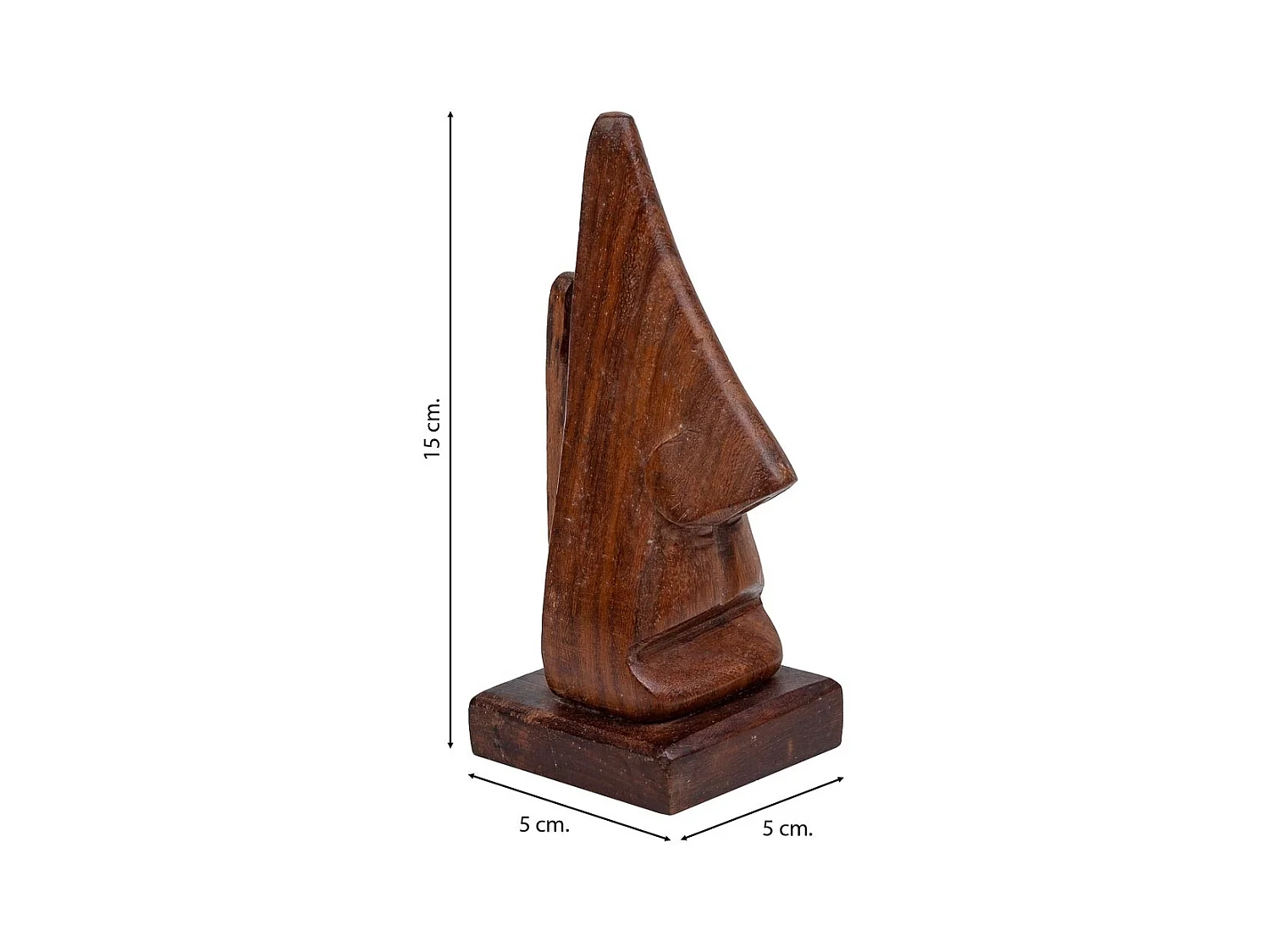 Portabicchieri in legno marrone 15x5x5h
