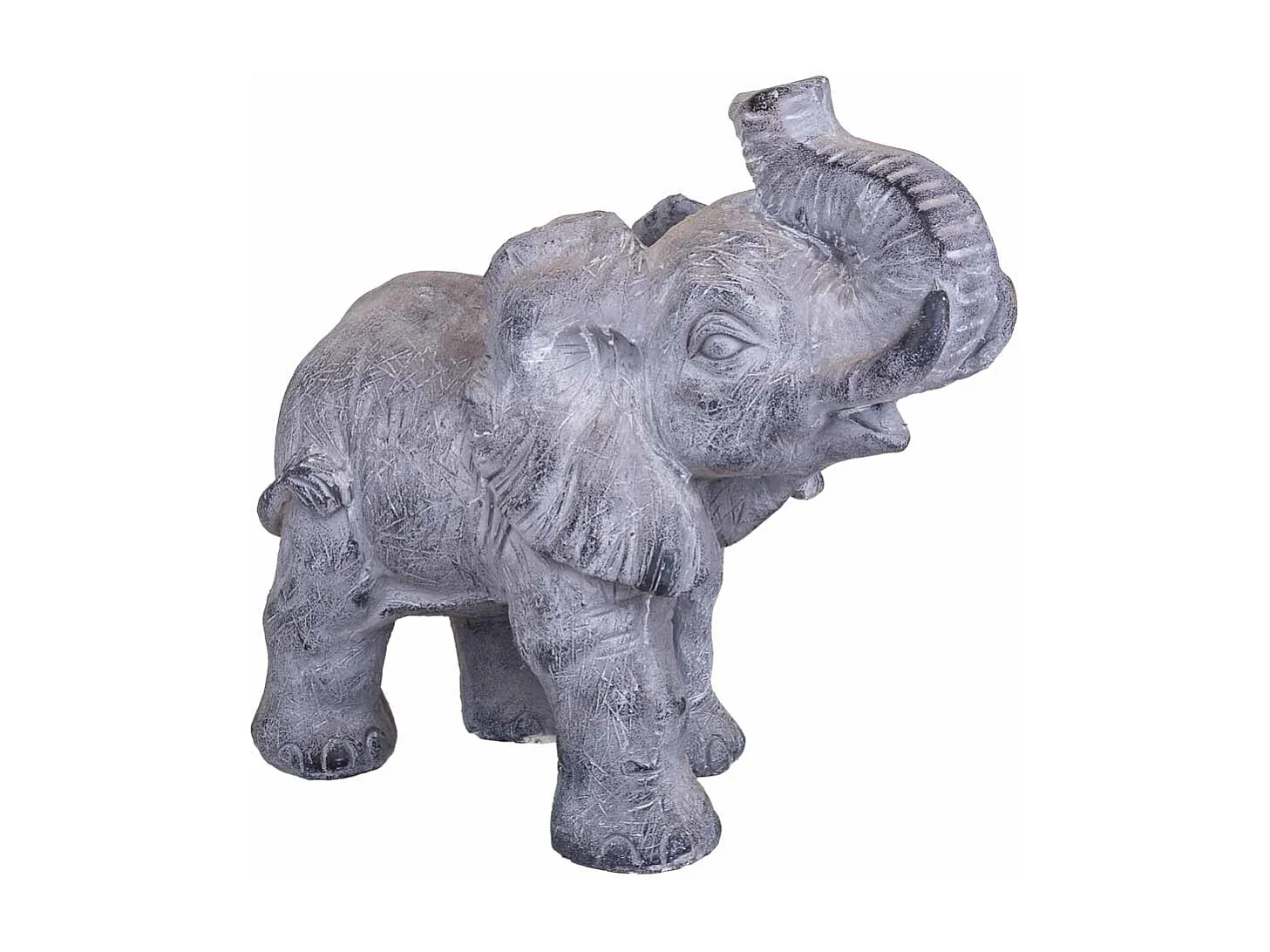 Elefante decorativo de magnésio cinza 35x26x40