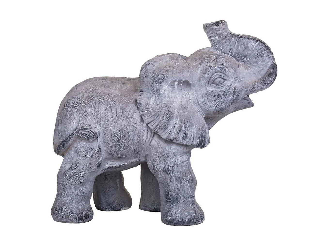 Elefante decorativo de magnésio cinza 35x26x40