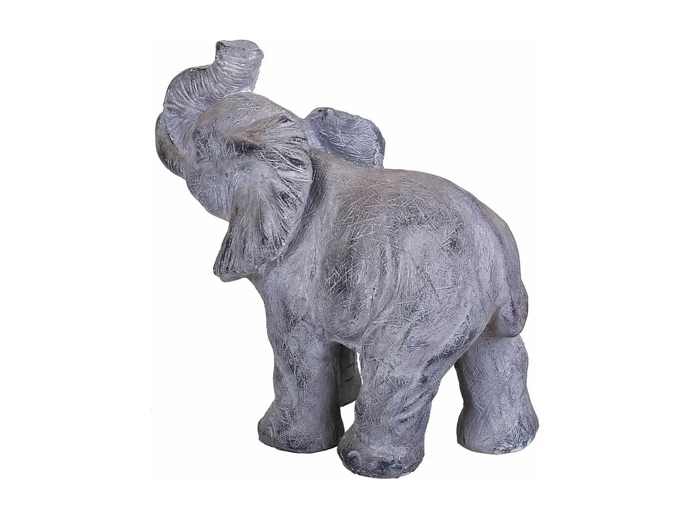 Elefante decorativo de magnésio cinza 35x26x40
