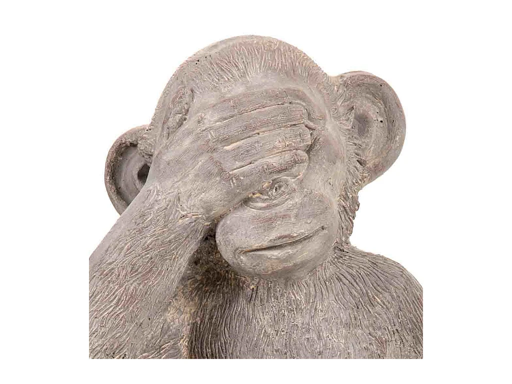 Dekorativer grauer Magnesiumaffe 35x26x40h cm