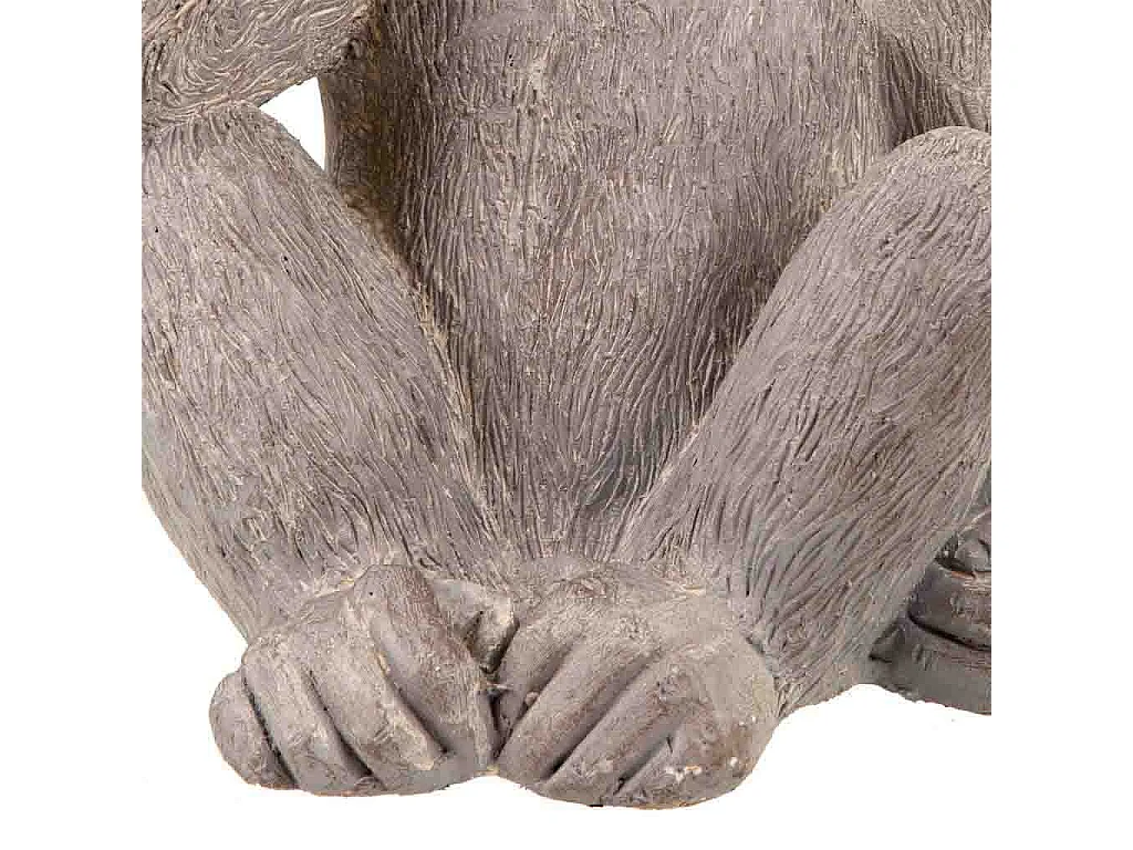 Dekorativer grauer Magnesiumaffe 35x26x40h cm