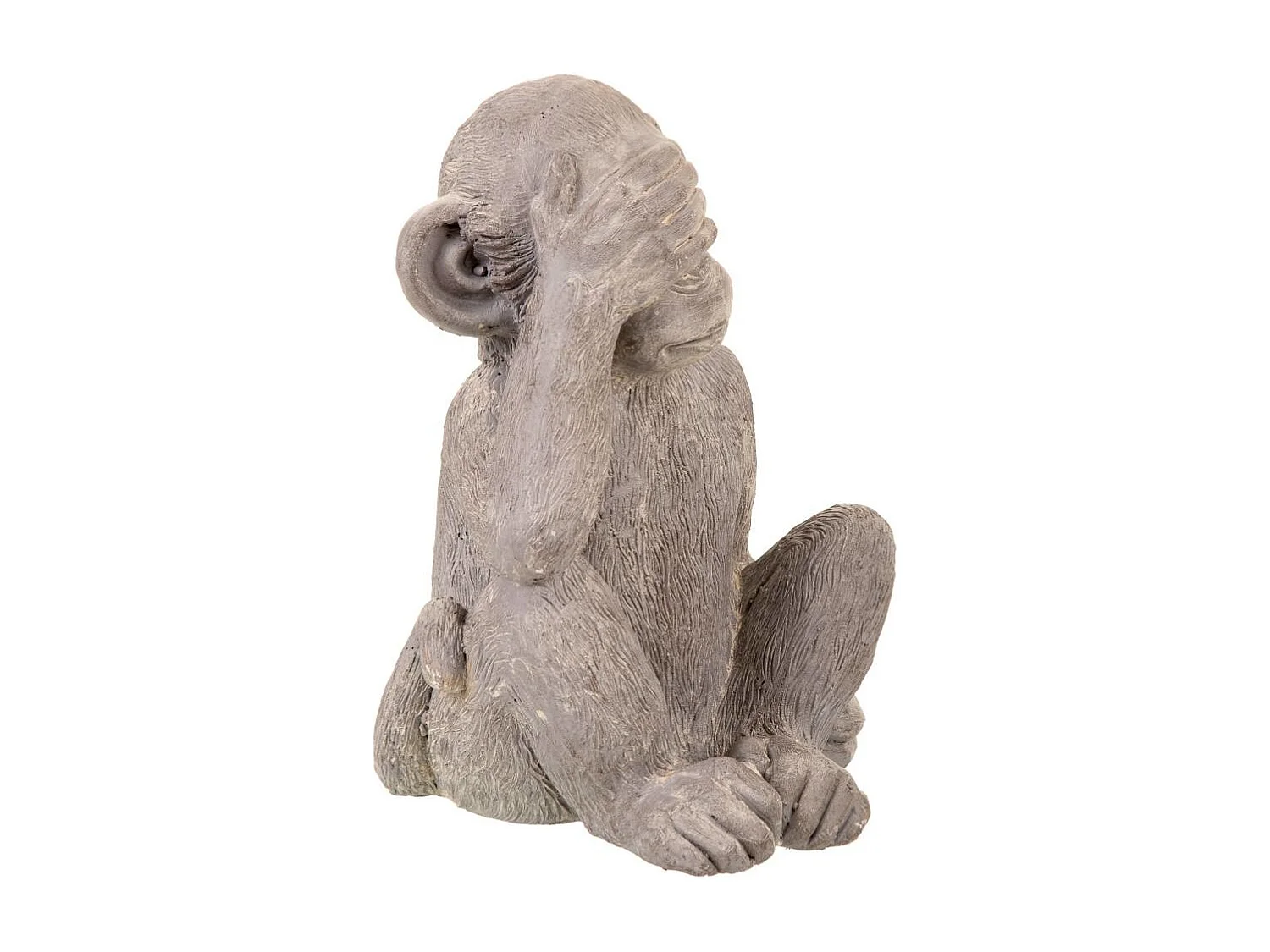 Dekorativer grauer Magnesiumaffe 35x26x40h cm