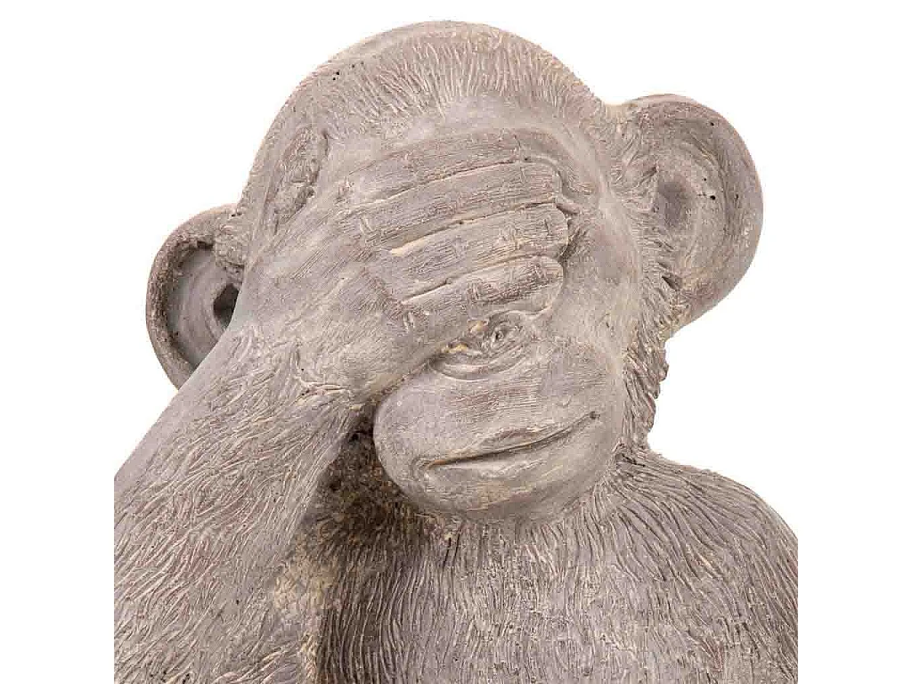 Dekorativer grauer Magnesiumaffe 35x26x40h cm
